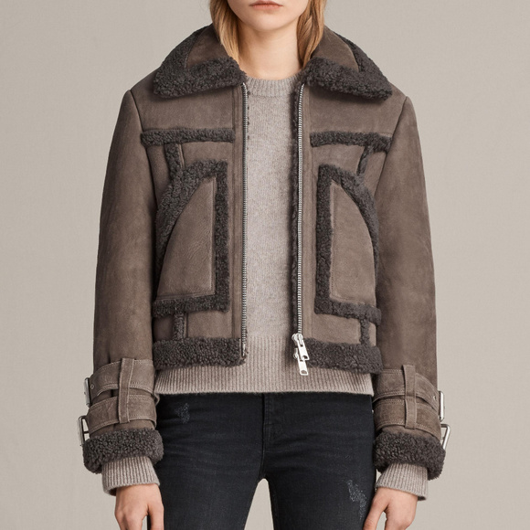 All Saints Jackets & Blazers - Allsaints Asher Shearling Biker Jacket sold